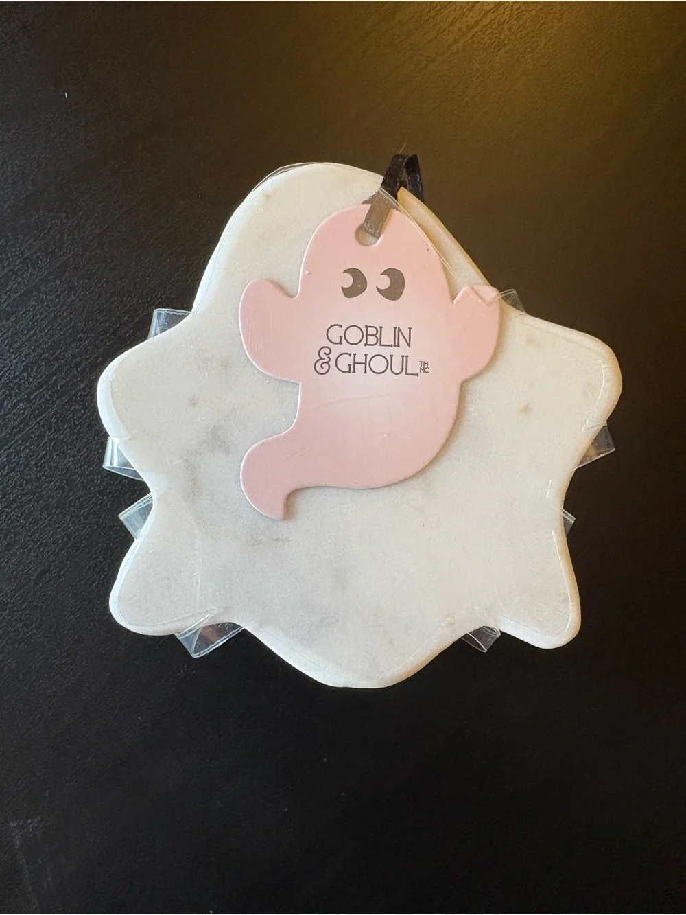 VIRAL Halloween 2026 Goblin & Ghoul Spooky Ghost Shaped Marble Coasters